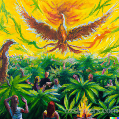 Burning Phoenix & Cannabis Fields p3